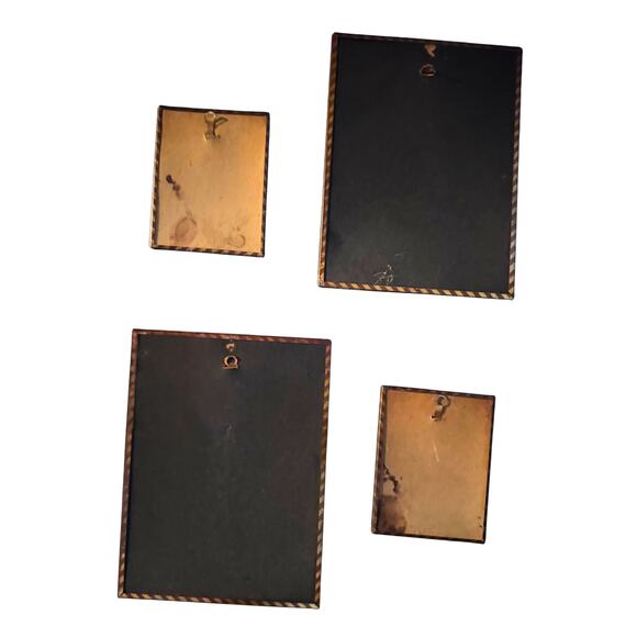 Vintage Reverse Painted Silhouette Glass Wall Plaques – Mid Century Shadow Art - Picture 11 of 16